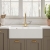 Nuie Butler Fireclay Kitchen Sink with TL and Overflow 1.0 Bowl 795mm L x 500mm W - White