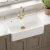Nuie Butler Fireclay Kitchen Sink with TL and Overflow 1.0 Bowl 795mm L x 500mm W - White | Thumbnail Image