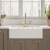 Nuie Butler Fireclay FW Kitchen Sink with Overflow 2.0 Bowl 795mm L x 500mm W - 1 Tap Hole