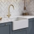 Nuie Butler Fireclay Kitchen Sink 1.0 Bowl with Overflow 595mm L x 450mm W - White | Thumbnail Image