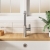 Nuie Churni Mono Kitchen Sink Mixer Tap Single Lever Handle - Brushed Nickel | Thumbnail Image