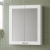 Nuie Classique 2-Door Mirrored Bathroom Cabinet 600mm Wide - Satin White | Thumbnail Image