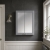 Nuie Classique 2-Door Mirrored Bathroom Cabinet 600mm Wide - Satin Grey | Thumbnail Image