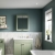 Nuie Classique 2-Door Mirrored Bathroom Cabinet 600mm Wide - Satin Green | Thumbnail Image