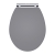Nuie Classique Soft Close Wooden Toilet Seat - Satin Grey