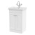 Nuie Classique Floor Standing 2-Door Vanity Unit with Basin 500mm Wide Satin White - 1 Tap Hole