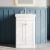 Nuie Classique Floor Standing 2-Door Vanity Unit with Basin 500mm Wide Satin White - 3 Tap Hole | Thumbnail Image