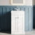 Nuie Classique Floor Standing 2-Door Vanity Unit with Basin-3 500mm Wide - Satin White | Thumbnail Image