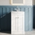 Nuie Classique Floor Standing 2-Door Vanity Unit with Curved Basin 500mm Wide - Satin White | Thumbnail Image