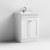 Nuie Classique Floor Standing 2-Door Vanity Unit with Basin 600mm Wide Satin White - 1 Tap Hole