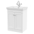Nuie Classique Floor Standing 2-Door Vanity Unit with Basin 600mm Wide Satin White - 1 Tap Hole