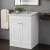 Nuie Classique Floor Standing 2-Door Vanity Unit with Traditional Basin 600mm Wide Satin White - 1 Tap Hole