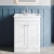 Nuie Classique Floor Standing 2-Door Vanity Unit with Traditional Basin 600mm Wide Satin White - 1 Tap Hole | Thumbnail Image