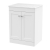 Nuie Classique Floor Standing 2-Door Vanity Unit with White Marble Worktop 600mm Wide - Satin White | Thumbnail Image