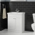 Nuie Classique Floor Standing 2-Door Vanity Unit with Basin 800mm Wide Satin White - 1 Tap Hole