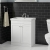 Nuie Classique Floor Standing 2-Door Vanity Unit with Basin 800mm Wide Satin White - 3 Tap Hole