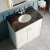 Nuie Classique Floor Standing 2-Door Vanity Unit with 1TH Black Marble Top Basin 800mm Wide - Satin White | Thumbnail Image