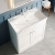 Nuie Classique Floor Standing 2-Door Vanity Unit with 1TH Thin-Edge Basin 800mm Wide - Satin White | Thumbnail Image