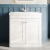 Nuie Classique Floor Standing 2-Door Vanity Unit with 1TH Thin-Edge Basin 800mm Wide - Satin White | Thumbnail Image