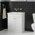 Nuie Classique Floor Standing 2-Door Vanity Unit with 0TH Contemporary Basin 800mm Wide - Satin White | Thumbnail Image