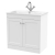 Nuie Classique Floor Standing 2-Door Vanity Unit with 1TH Stone Basin 800mm Wide - Satin White | Thumbnail Image