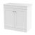 Nuie Classique Floor Standing 2-Door Vanity Unit with White Marble Worktop 800mm Wide - Satin White | Thumbnail Image