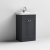 Nuie Classique Floor Standing 2-Door Vanity Unit with Basin 500mm Wide Satin Anthracite - 1 Tap Hole