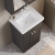 Nuie Classique Floor Standing 2-Door Vanity Unit with Basin 500mm Wide Satin Anthracite - 1 Tap Hole | Thumbnail Image