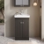 Nuie Classique Floor Standing 2-Door Vanity Unit with Basin 500mm Wide Satin Anthracite - 1 Tap Hole | Thumbnail Image