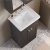 Nuie Classique Floor Standing 2-Door Vanity Unit with Basin 500mm Wide Satin Anthracite - 3 Tap Hole | Thumbnail Image