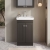 Nuie Classique Floor Standing 2-Door Vanity Unit with Basin 500mm Wide Satin Anthracite - 3 Tap Hole | Thumbnail Image