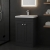 Nuie Classique Floor Standing 2-Door Vanity Unit with Basin-1 500mm Wide - Satin Anthracite