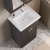 Nuie Classique Floor Standing 2-Door Vanity Unit with Basin 500mm Wide Satin Anthracite - 0 Tap Hole | Thumbnail Image