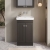Nuie Classique Floor Standing 2-Door Vanity Unit with Basin 500mm Wide Satin Anthracite - 0 Tap Hole | Thumbnail Image