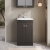 Nuie Classique Floor Standing 2-Door Vanity Unit with Curved Basin 500mm Wide - Satin Anthracite | Thumbnail Image