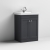 Nuie Classique Floor Standing 2-Door Vanity Unit with Basin 600mm Wide Satin Anthracite - 1 Tap Hole