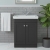 Nuie Classique Floor Standing 2-Door Vanity Unit with Basin 600mm Wide Satin Anthracite - 1 Tap Hole