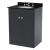 Nuie Classique Floor Standing 2-Door Vanity Unit with 3TH Black Marble Top Basin 600mm Wide - Satin Anthracite