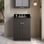Nuie Classique Floor Standing 2-Door Vanity Unit with 3TH Black Marble Top Basin 600mm Wide - Satin Anthracite | Thumbnail Image