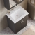 Nuie Classique Floor Standing 2-Door Vanity Unit with 1TH Minimalist Basin 600mm Wide - Satin Anthracite | Thumbnail Image