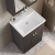 Nuie Classique Floor Standing 2-Door Vanity Unit with 1TH Thin-Edge Basin 600mm Wide - Satin Anthracite | Thumbnail Image