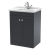 Nuie Classique Floor Standing 2-Door Vanity Unit with Traditional Basin 600mm Wide Satin Anthracite - 1 Tap Hole