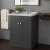 Nuie Classique Floor Standing 2-Door Vanity Unit with Traditional Basin 600mm Wide Satin Anthracite - 1 Tap Hole