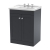 Nuie Classique Floor Standing 2-Door Vanity Unit with Traditional Basin 600mm Wide Satin Anthracite - 3 Tap Hole