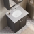 Nuie Classique Floor Standing 2-Door Vanity Unit with 1TH Grey Marble Top Basin 600mm Wide - Satin Anthracite | Thumbnail Image