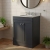 Nuie Classique Floor Standing 2-Door Vanity Unit with 3TH Grey Marble Top Basin 600mm Wide - Satin Anthracite