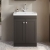 Nuie Classique Floor Standing 2-Door Vanity Unit with 1TH Contemporary Basin 600mm Wide - Satin Anthracite | Thumbnail Image