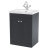 Nuie Classique Floor Standing 2-Door Vanity Unit with 1TH Contemporary Basin 600mm Wide - Satin Anthracite | Thumbnail Image