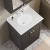 Nuie Classique Floor Standing 2-Door Vanity Unit with 1TH White Round Marble Top Basin 600mm Wide - Satin Anthracite | Thumbnail Image