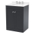 Nuie Classique Floor Standing 2-Door Vanity Unit with 3TH White Round Marble Top Basin 600mm Wide - Satin Anthracite